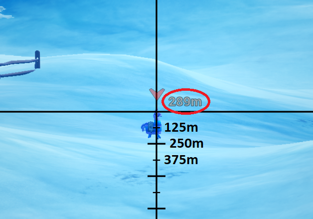 Usando el francotirador en Fortnite: Tutorial para calcular la caída de bala.